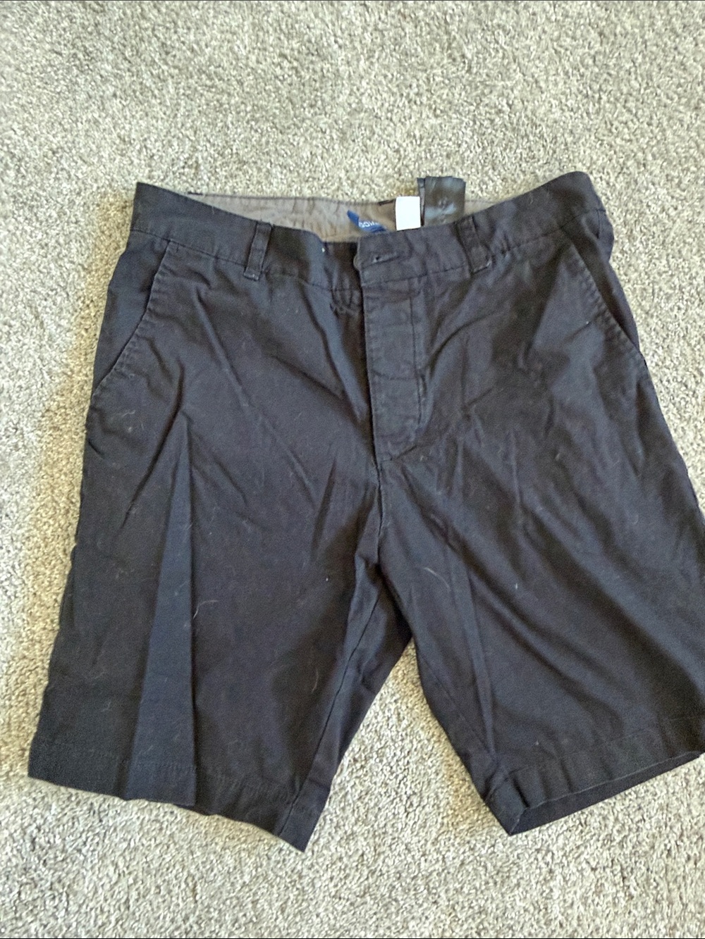 H&M Men's Black Flat-Front Casual Shorts
